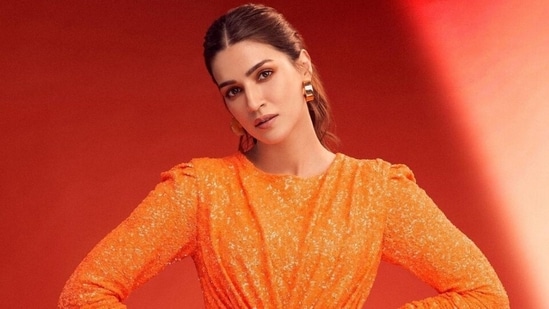 Kriti Sanon in orange mini dress promotes Bachchan Pandey looking like a total style queen: Check out pics