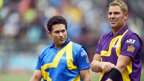 Sachin Tendulkar and Shane Warne in 2015. (Getty)