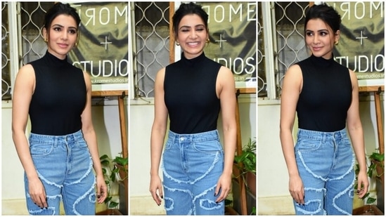 Samantha Ruth Prabhu opts for minimal styling.&nbsp;(HT Photo/Varinder Chawla)