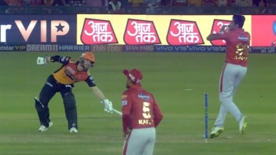 David Warner and R Ashwin in IPL 2019. (Cricket Australia/Screengrab)