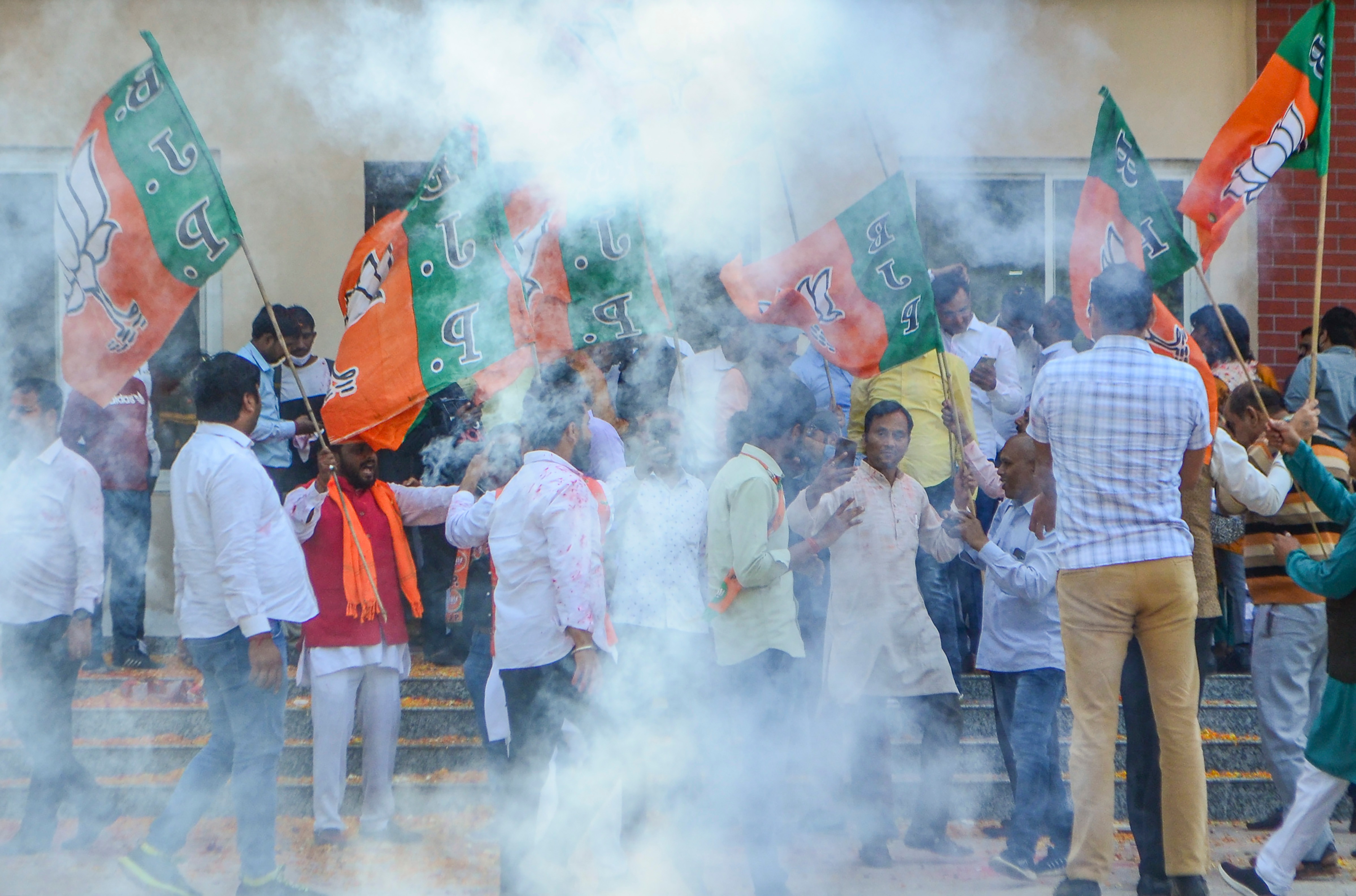 The clear win for the party in a state that rarely returns incumbents to power is a definite vote for Narendra Modi. (PTI) The clear win for the party in a state that rarely returns incumbents to power is a definite vote for Narendra Modi. (PTI)