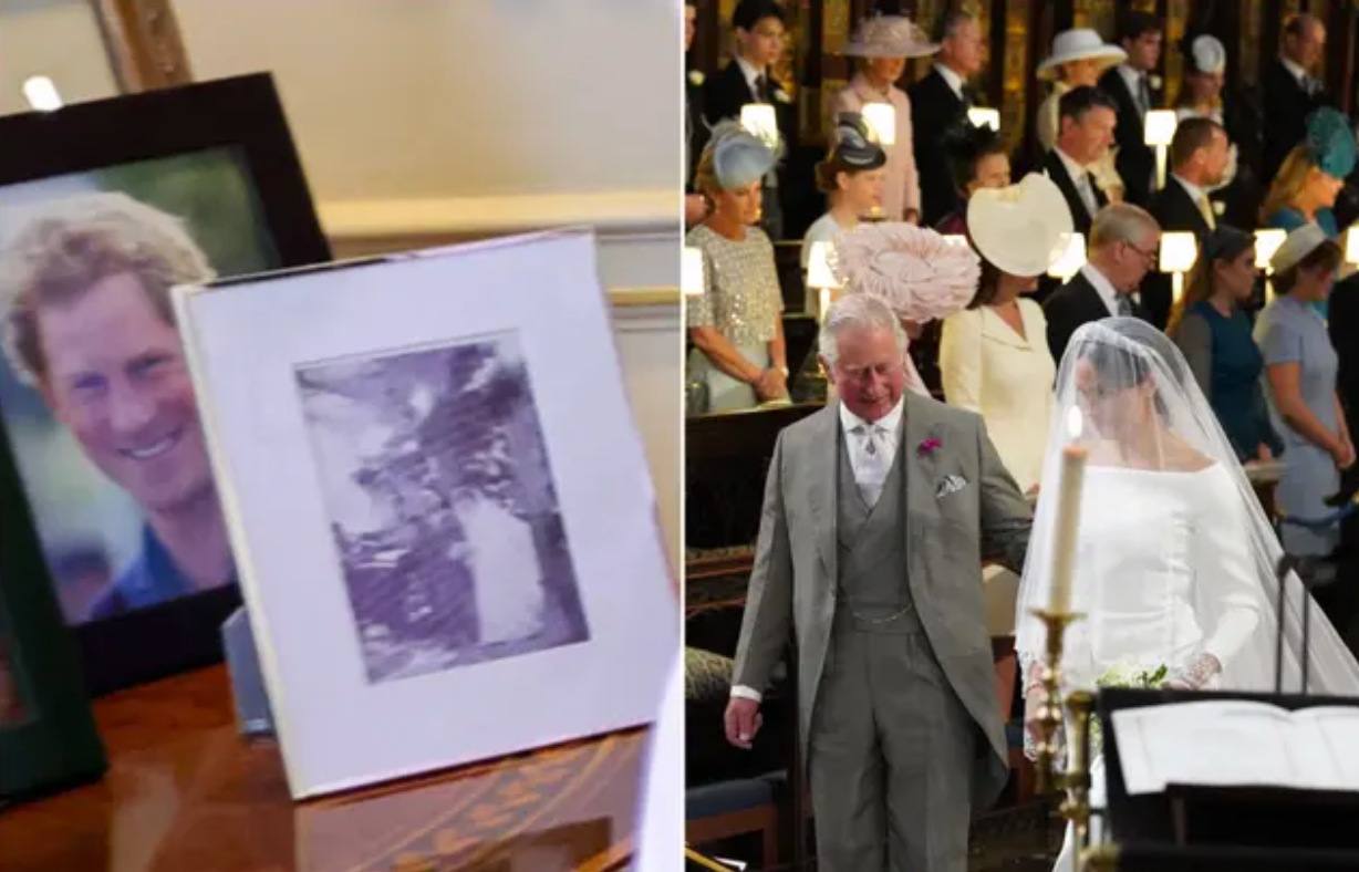 A picture of Prince Charles and Meghan Markle at the Clarence House. A picture of Prince Charles and Meghan Markle at the Clarence House.