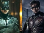Robert Pattinson played the title character in The Batman while Brendon Thwaites (right) portrays Robin in the TV series Titans. Robert Pattinson played the title character in The Batman while Brendon Thwaites (right) portrays Robin in the TV series Titans.
