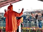 A file photo of Uttar Pradesh Chief Minister Yogi Adityanath addressing a public rally, at Deoband, in Saharanpur(HT) A file photo of Uttar Pradesh Chief Minister Yogi Adityanath addressing a public rally, at Deoband, in Saharanpur(HT)
