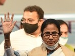 Trinamool Congress (TMC) party chairperson and chief minister Mamata Banerjee gestures during State Committee meeting on the occasion of International Women's Day at Nazrul Manch in Kolkata, West Bengal. (Samir Jana/HT Photo)