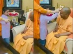 Aparna Yadav and her daughter reached Yogi Adityanath's office on Friday morning to congratulate him for winning.(ANI) Aparna Yadav and her daughter reached Yogi Adityanath's office on Friday morning to congratulate him for winning.(ANI)