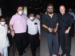 Tusshar Kapoor, Randhir Kapoor, Vivek Agnihotri and Anupam Kher at The Kashmir Files screening on Thursday. (Varinder Chawla) Tusshar Kapoor, Randhir Kapoor, Vivek Agnihotri and Anupam Kher at The Kashmir Files screening on Thursday. (Varinder Chawla)