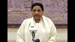 Bahujan Samaj Party chief Mayawati addressing a press conference in Lucknow on Friday. (Agency) Bahujan Samaj Party chief Mayawati addressing a press conference in Lucknow on Friday. (Agency)