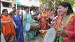 BJP supporters celebrate in Moradabad on Friday, a day after the party’s victory in the Uttar Pradesh assembly polls. (PTI Photo) BJP supporters celebrate in Moradabad on Friday, a day after the party’s victory in the Uttar Pradesh assembly polls. (PTI Photo)