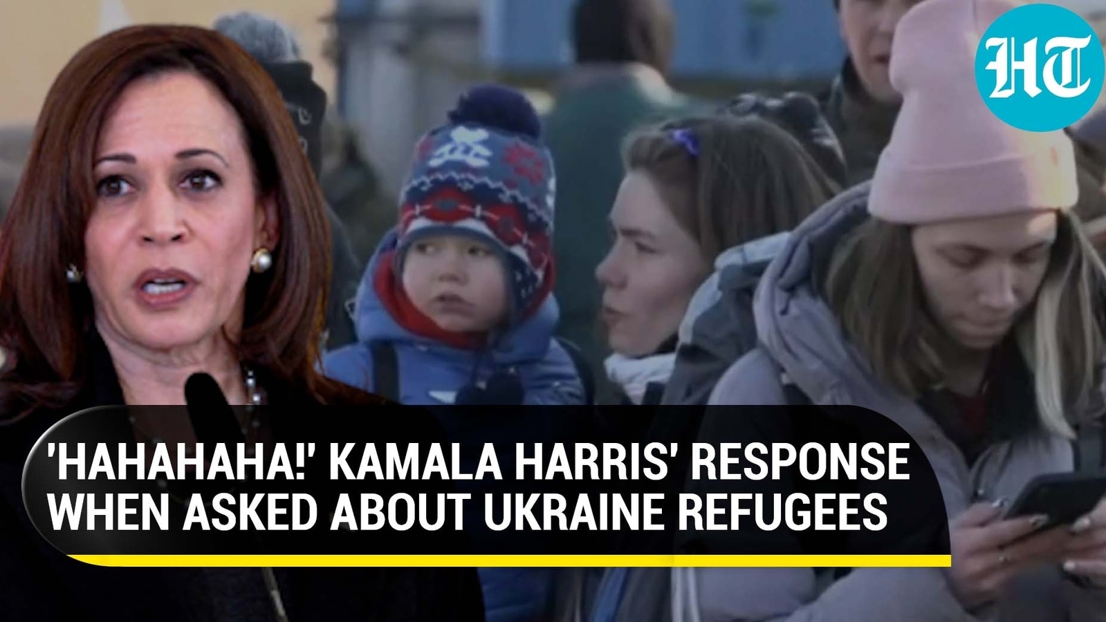 Watch: Questioned on Ukraine migrants, Kamala Harris laughs; Netizens ...