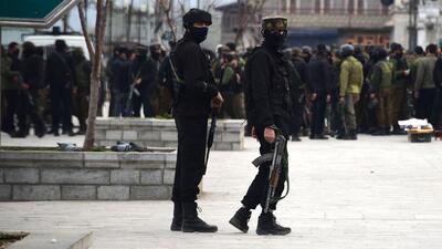 The J&K Police have also identified the two militants killed in Naina Batapora village in Pulwama on Thursday. (Waseem Andrabi/Hindustan Times)