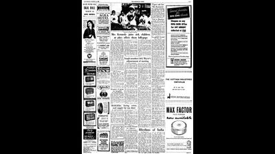 HT This Day: March 14, 1962 -- Mrs Kennedy joins sick children at play; offers them lollypops HT This Day: March 14, 1962 -- Mrs Kennedy joins sick children at play; offers them lollypops