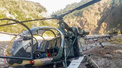 The helicopter was going to pick up sick personnel in the Baraub area of Gurez, located close to the Line of Control. (Representational photo) The helicopter was going to pick up sick personnel in the Baraub area of Gurez, located close to the Line of Control. (Representational photo)