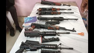 Punjab Police Special Task Force (STF) and Border Security Force (BSF) recovered a huge cache of arms and ammunition from border outpost Samaskee in the wee hours of Friday.