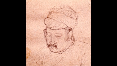 A sketch of Emperor Akbar, circa 1605. (Werner Forman Archive/Getty Images) A sketch of Emperor Akbar, circa 1605. (Werner Forman Archive/Getty Images)