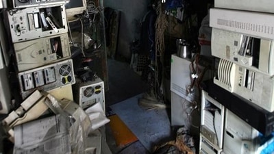 The environmental damage from electronic waste can generally come from the hazardous elements contained in the electronic products, the auxiliary substances used in the recycling process, or as byproducts generated during the transformation of primary constituents. (Representative image/HT Archive) The environmental damage from electronic waste can generally come from the hazardous elements contained in the electronic products, the auxiliary substances used in the recycling process, or as byproducts generated during the transformation of primary constituents. (Representative image/HT Archive)