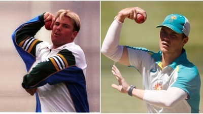 Shane Warne and Mitchell Swepson (Getty Images)