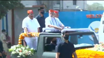 PM Modi holds a roadshow in Gujarat's Ahmedabad (ANI)