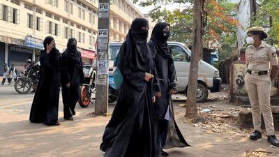 Sister Genevieve, administrator, Mount Carmel College, confirmed that students wearing hijab would not be allowed to enter classes, and the Karnataka high court order has been published on the college campus. (REUTERS)