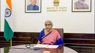 Finance minister Nirmala Sitharaman on Friday had a virtual meeting with International Monetary Fund managing director Kristalina Georgieva and discussed about the priorities for the IMF’s Spring Meetings in Washington DC and the G20 Presidency. (PTI PHOTO.) Finance minister Nirmala Sitharaman on Friday had a virtual meeting with International Monetary Fund managing director Kristalina Georgieva and discussed about the priorities for the IMF’s Spring Meetings in Washington DC and the G20 Presidency. (PTI PHOTO.)