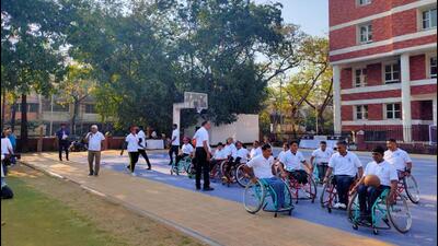 he five teams in the league include 20 national- and international-level wheelchair basketball players, as well as players affiliated to the Armed Forces Paraplegic Rehabilitation Centre (PRC) in Khadki, Pune (HT Photo) he five teams in the league include 20 national- and international-level wheelchair basketball players, as well as players affiliated to the Armed Forces Paraplegic Rehabilitation Centre (PRC) in Khadki, Pune (HT Photo)