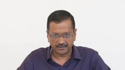 Arvind Kejriwal spoke on Delhi civic polls in a video address. (Grab from video tweeted by Arvind Kejriwal) (Twitter)&nbsp; (Twitter)
