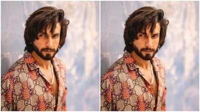Ranveer's shirt came in contrasting orange prints of pineapple throughout and half sleeves. (Instagram/@ranveersingh)