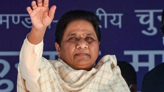 Bahujan Samaj Party president Mayawati waves during a public meeting. (File photo) (HT_PRINT) Bahujan Samaj Party president Mayawati waves during a public meeting. (File photo) (HT_PRINT)