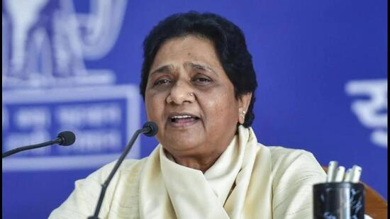 The Bahujan Samaj Party (BSP) has managed a vote share of just 12.7% in the Uttar Pradesh assembly elections 2022. (HT PHOTO.)
