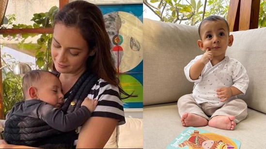 Dia Mirza shares pic of her son Avyaan Azaad Rekhi on Instagram.