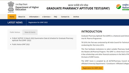GPAT 2022 exam date released at nta.ac.in, check details here GPAT 2022 exam date released at nta.ac.in, check details here