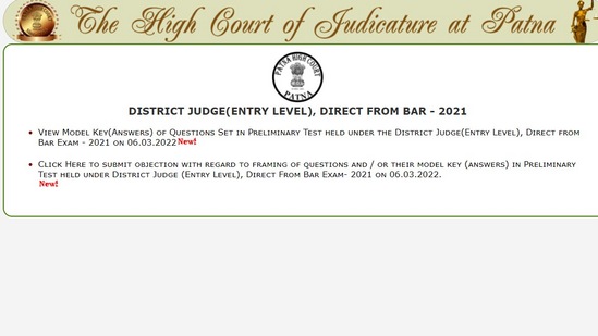Patna High Court answer key released for District Judge posts, direct link here Patna High Court answer key released for District Judge posts, direct link here