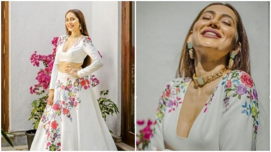 Anusha Dandekar, a day back, brushed our midweek blues away with shades of white. Ther actor dropped major bridal fashion cues in a stunning white bridal lehenga and made fans scurry to take notes of her fashion. Anusha's sartorial sense of fashion always makes her fans drool, and the recent set of pictures were no different.(Instagram/@vjanusha)