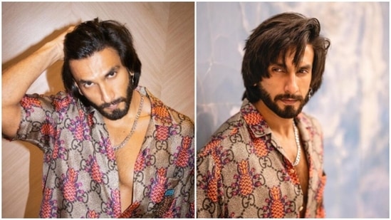 Ranveer Singh's sartorial sense of fashion is always top notch. The actor believes in making headlines with every attire that he adorns himself in. A day back, Ranveer slayed yet another look in a printed shirt and sent Instagram into a meltdown. The actor decked up in a printed shirt and looked stunning as ever.(Instagram/@ranveersingh)