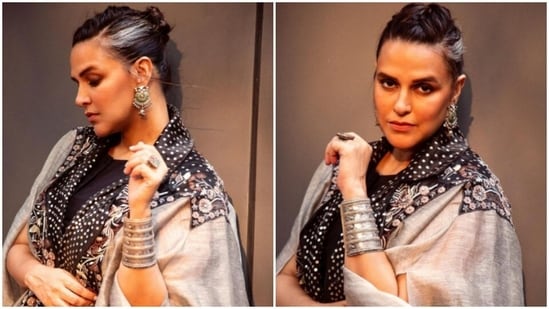 Neha Dhupia's fashion game is always on point. The actor knows how to drop major cues of fashion with every attire she decks up in. Neha, who hosted the Critic's Choice Film Awards, shared a slew of pictures of her look on her Instagram profile and they are making her Instagram family drool.(Instagram/@nehadhupia)