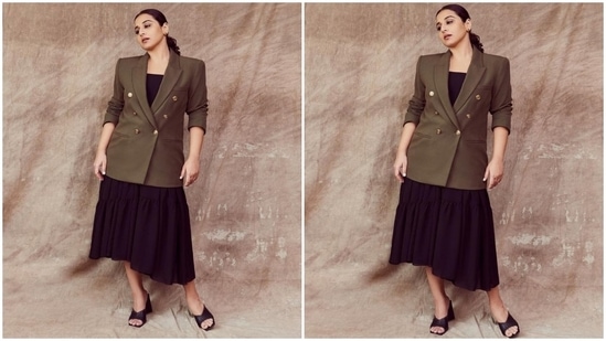 On Friday, the Instagram page of Vidya's stylist Pranay Jaitly and Shounak Amonkar posted the star's pictures. She served boss lady vibes in a tailored jacket and dress combination. If you are looking for tips to take your office wear wardrobe up by a notch, Vidya's look should be a part of your mood board.(Instagram/@who_wore_what_when)