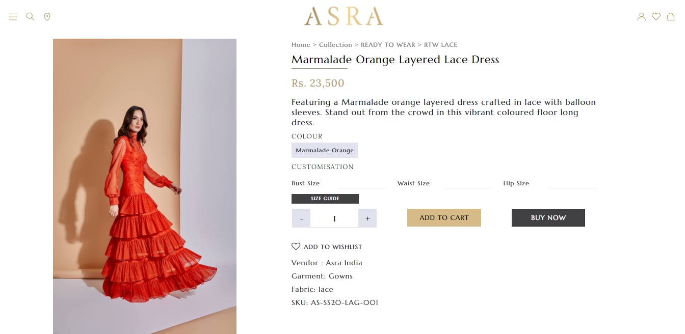 Cost of Hina Khan's orange midi dress. (worldofasra.com)