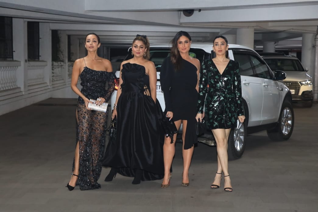 Malaika Arora, Amrita Arora, Kareena Kapoor and Karisma Kapoor at Ritesh Sidhwani's bash last month. (Varinder Chawla)