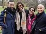 Sonam Kapoor with husband Anand Ahuja and in-laws Harish Ahuja and Priya Ahuja. Sonam Kapoor with husband Anand Ahuja and in-laws Harish Ahuja and Priya Ahuja.