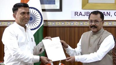 Goa governor P S Sreedharan Pillai accepted Pramod Sawant’s resignation and promptly appointed him as the caretaker chief minister. (ANI) Goa governor P S Sreedharan Pillai accepted Pramod Sawant’s resignation and promptly appointed him as the caretaker chief minister. (ANI)