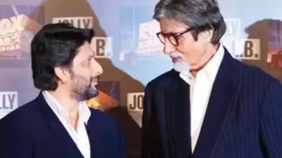 Arshad Warsi and Amitabh Bachchan at the launch event of Jolly LLB in 2013. Arshad Warsi and Amitabh Bachchan at the launch event of Jolly LLB in 2013.