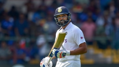 Indian batter Rohit Sharma returns to the pavilion after his dismissal during the first day of 2nd test match between India and Sri Lanka, at Chinnaswamy Stadium in Bengaluru, Saturday, March 12 (PTI) Indian batter Rohit Sharma returns to the pavilion after his dismissal during the first day of 2nd test match between India and Sri Lanka, at Chinnaswamy Stadium in Bengaluru, Saturday, March 12 (PTI)