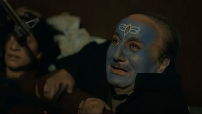 Anupam Kher in a still from The Kashmir Files. Anupam Kher in a still from The Kashmir Files.
