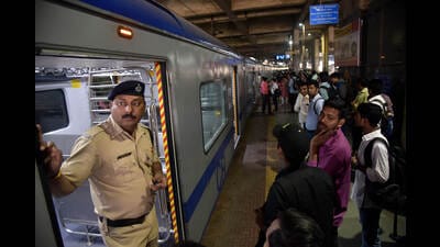 Between February 1 and March 11, 65,741 passengers travelled by the AC local trains on the Central Railway local train network (HT PHOTO) Between February 1 and March 11, 65,741 passengers travelled by the AC local trains on the Central Railway local train network (HT PHOTO)