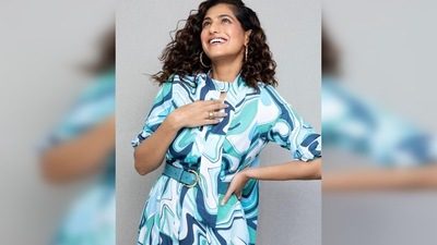 Sharing a slew of pictures on her Instagram handle, Kubbra Sait captioned her post, "One just isn’t enough. We put this ensemble together in a day for #CosmoIndiaBloggerAwards2021 It was fun to channel my inner diva, goddess, child and crazy cat all in one brief capsule of a day.." (Instagram/@kubbrasait) Sharing a slew of pictures on her Instagram handle, Kubbra Sait captioned her post, "One just isn’t enough. We put this ensemble together in a day for #CosmoIndiaBloggerAwards2021 It was fun to channel my inner diva, goddess, child and crazy cat all in one brief capsule of a day.." (Instagram/@kubbrasait)