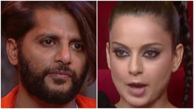 Kangana Ranaut slammed Kaaranvir Bohra for asking Anjali Arora to fake a crush on him on Lock Upp. Kangana Ranaut slammed Kaaranvir Bohra for asking Anjali Arora to fake a crush on him on Lock Upp.