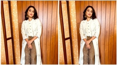 Styled by makeup artist Devika Jodhani, Swara decked up in nude eyeshadow, mascara-laden eyelashes, black eyeliner, drawn eyebrows, contoured cheeks and a shade of nude lipstick. (Instagram/@reallyswara)