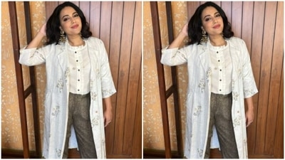 Assisted by hairstylist Sasmita Dash, Swara wore her tresses open in wavy curls with a middle part. (Instagram/@reallyswara)