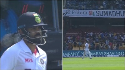 Kohli receives rousing reception at the Chinnaswamy Stadium in Bengaluru. (Twitter/BCCI) Kohli receives rousing reception at the Chinnaswamy Stadium in Bengaluru. (Twitter/BCCI)