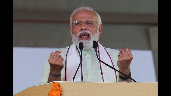 Despite a governance deficit, the BJP was able to create a ‘pro-incumbency’ momentum because the Modi factor often overrides all else. The emotional connect that the PM has fostered, especially in UP, transcends a ‘normal’ voter-neta equation (AFP)